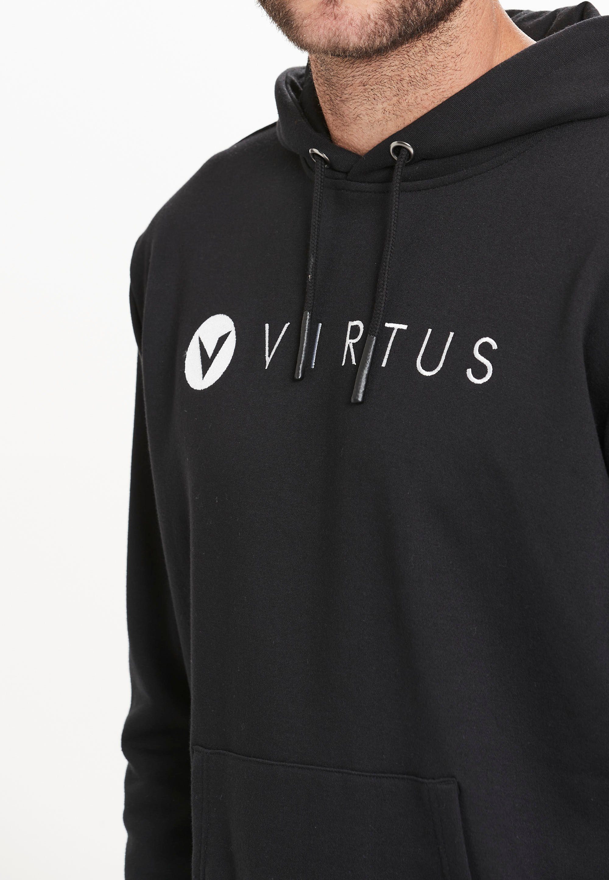 schwarz Kapuzensweatshirt Matis Markenprint V2 coolem Virtus mit