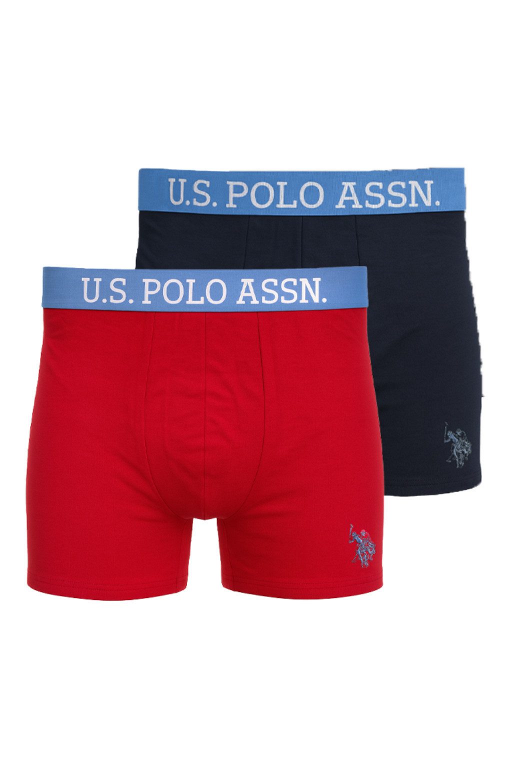 U.S. Polo Assn. Boxershorts Unterwäsche US16133 (Baumwolle) rot/navyblau Herren - 2 Stück