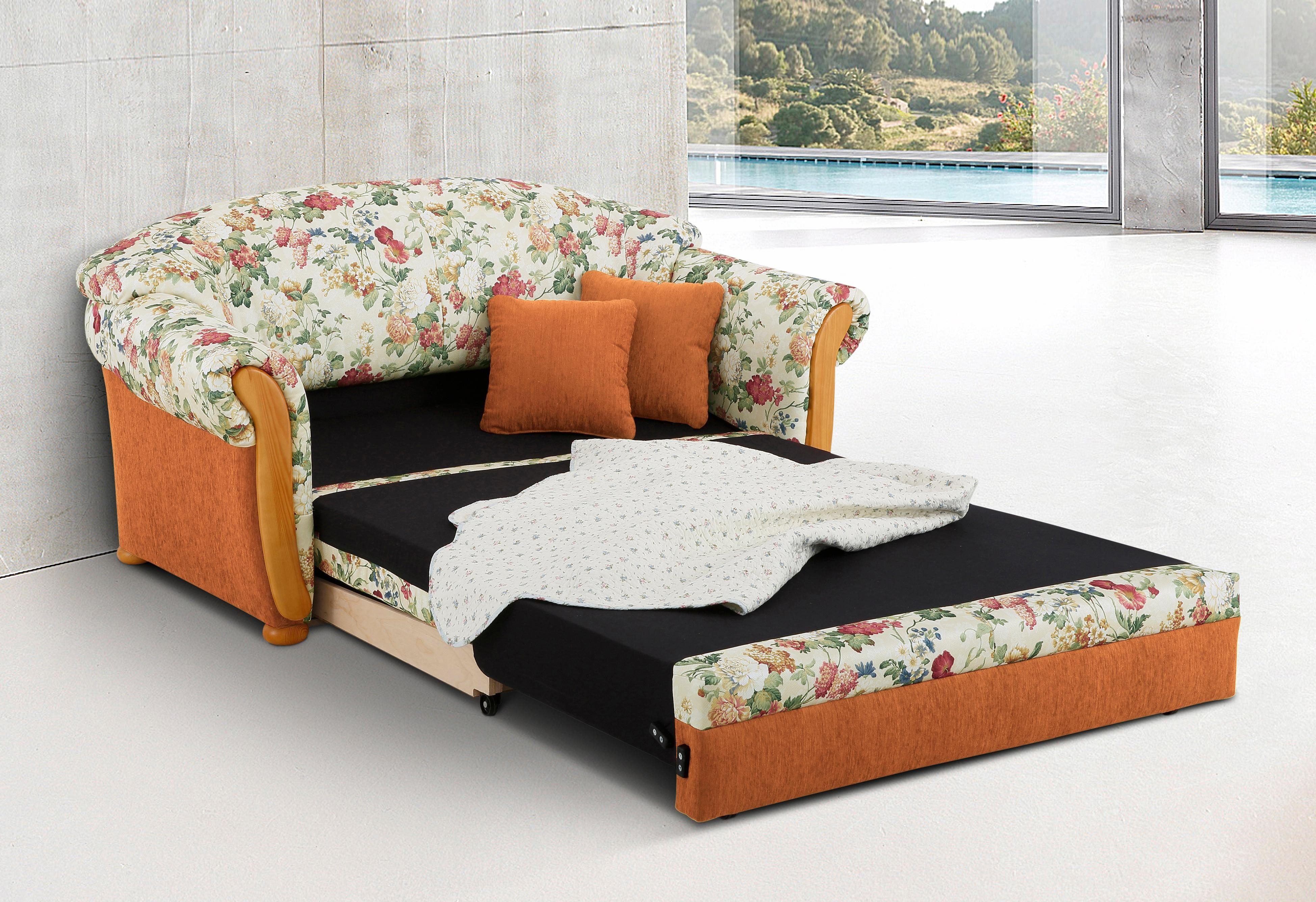 Home affaire 2-Sitzer Milano, Schlafsofa im Landhaus-Stil, bequem, Liegefläche 188/124cm, mit Bettfunktion