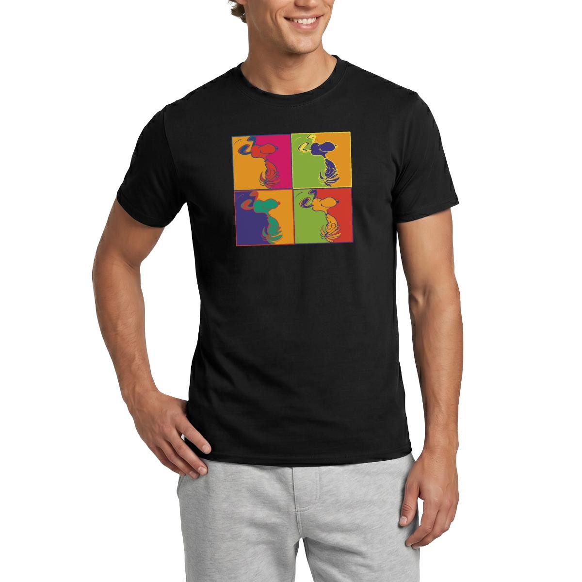 Spreadshirt T-Shirt Peanuts Snoopy Pop Art Design Männer T-Shirt (1-tlg)