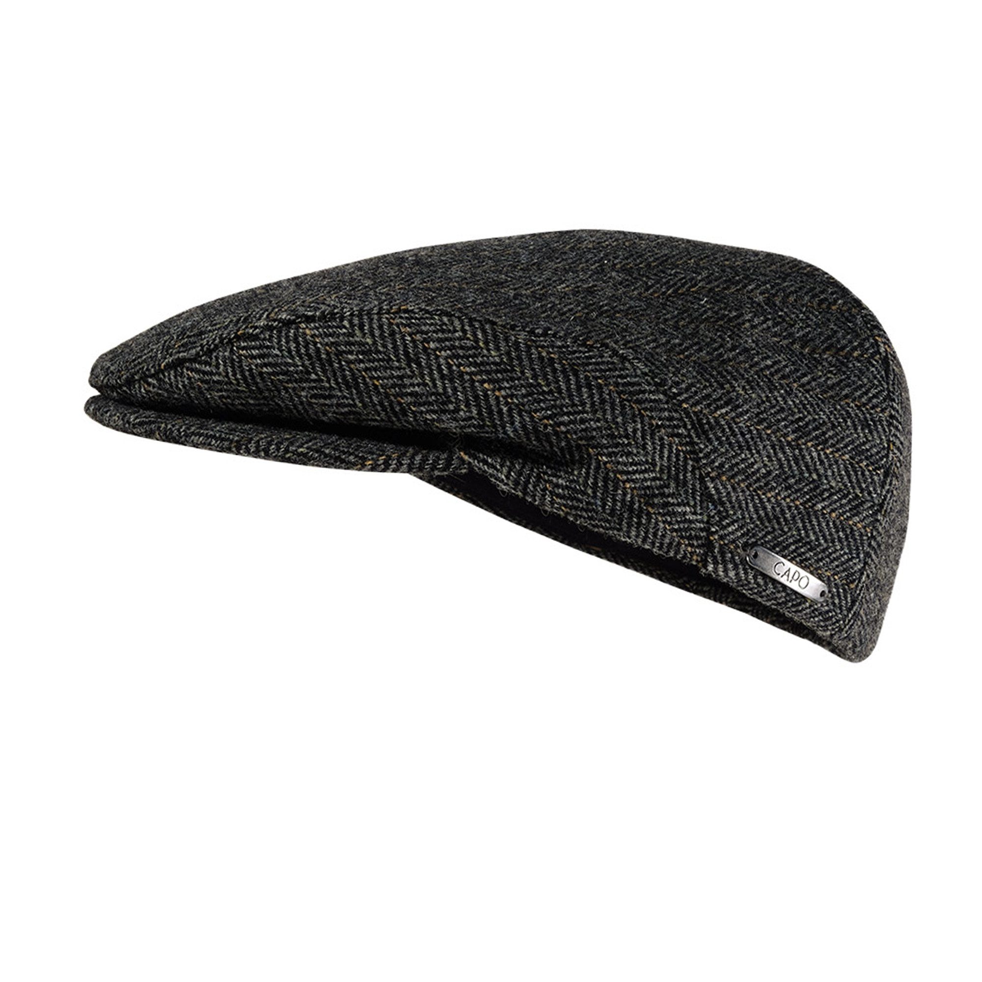 CAPO Schiebermütze mit Schirm, hoher Wollanteil, Fischgrat-Muster, gefütter günstig online kaufen