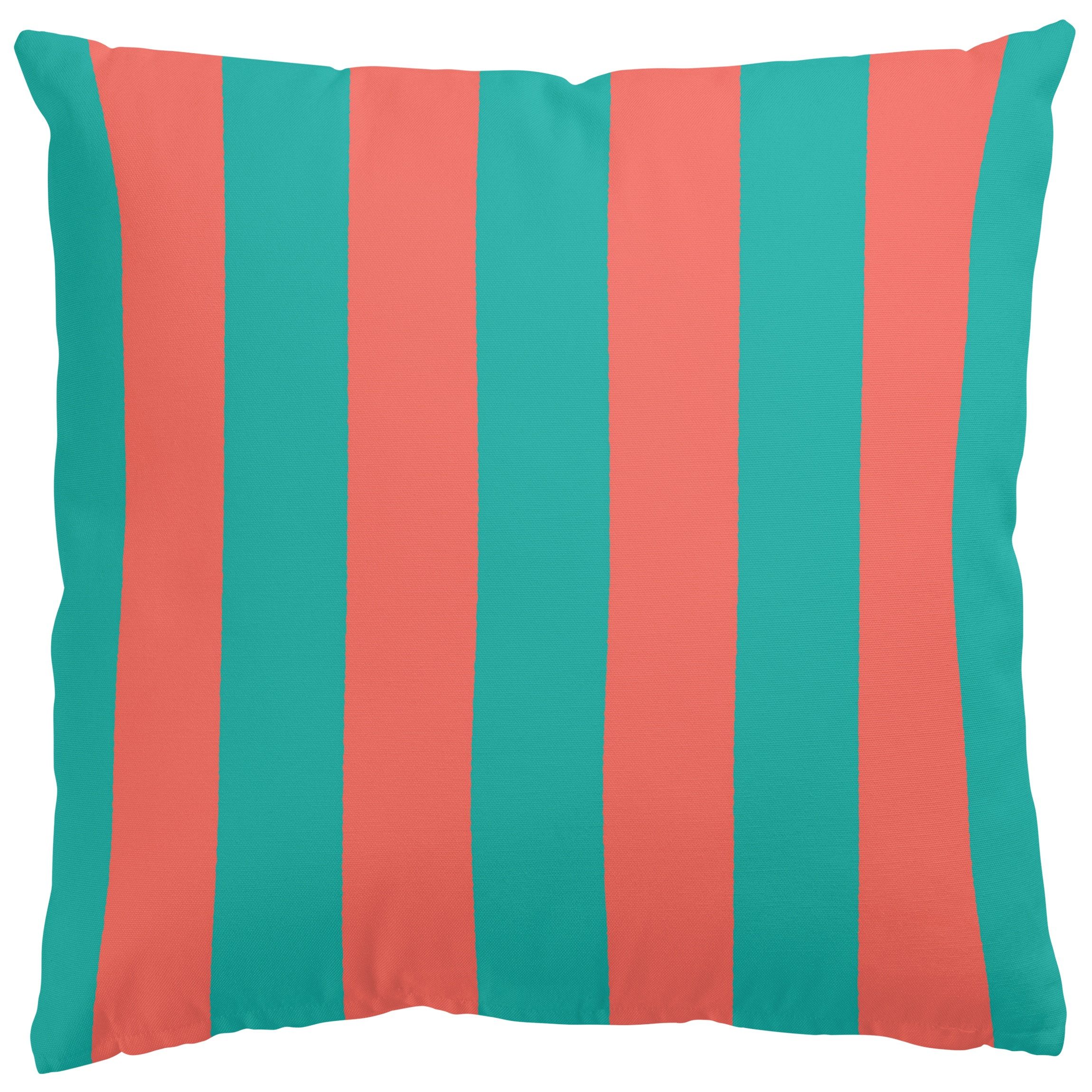 Bilderdepot24 Dekokissen draußen Kissenhülle/ Garten/ Outdoorkissen türkis Muster Pop Art, Bezug mit / ohne Füllung Zierkissen Outdoor Sofa Bett
