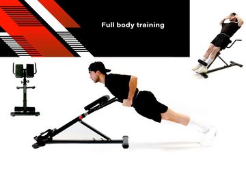 Technofit Rückentrainer Bauch Rückentrainer Krafttraining Zuhause Rückenstrecker ergonomisch, verstellbar Home Gym