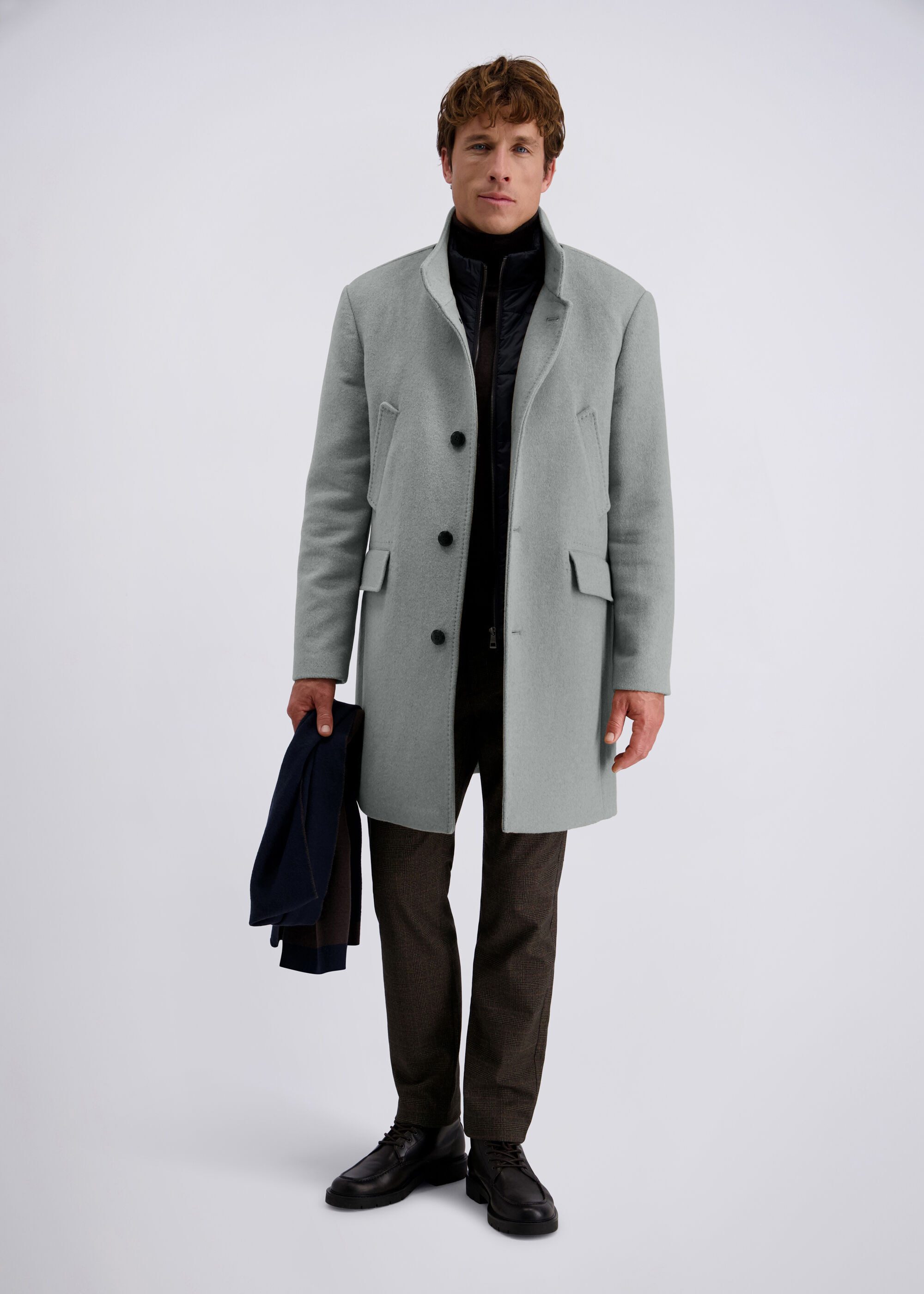 Pierre Cardin Langmantel mit hohem Kragen