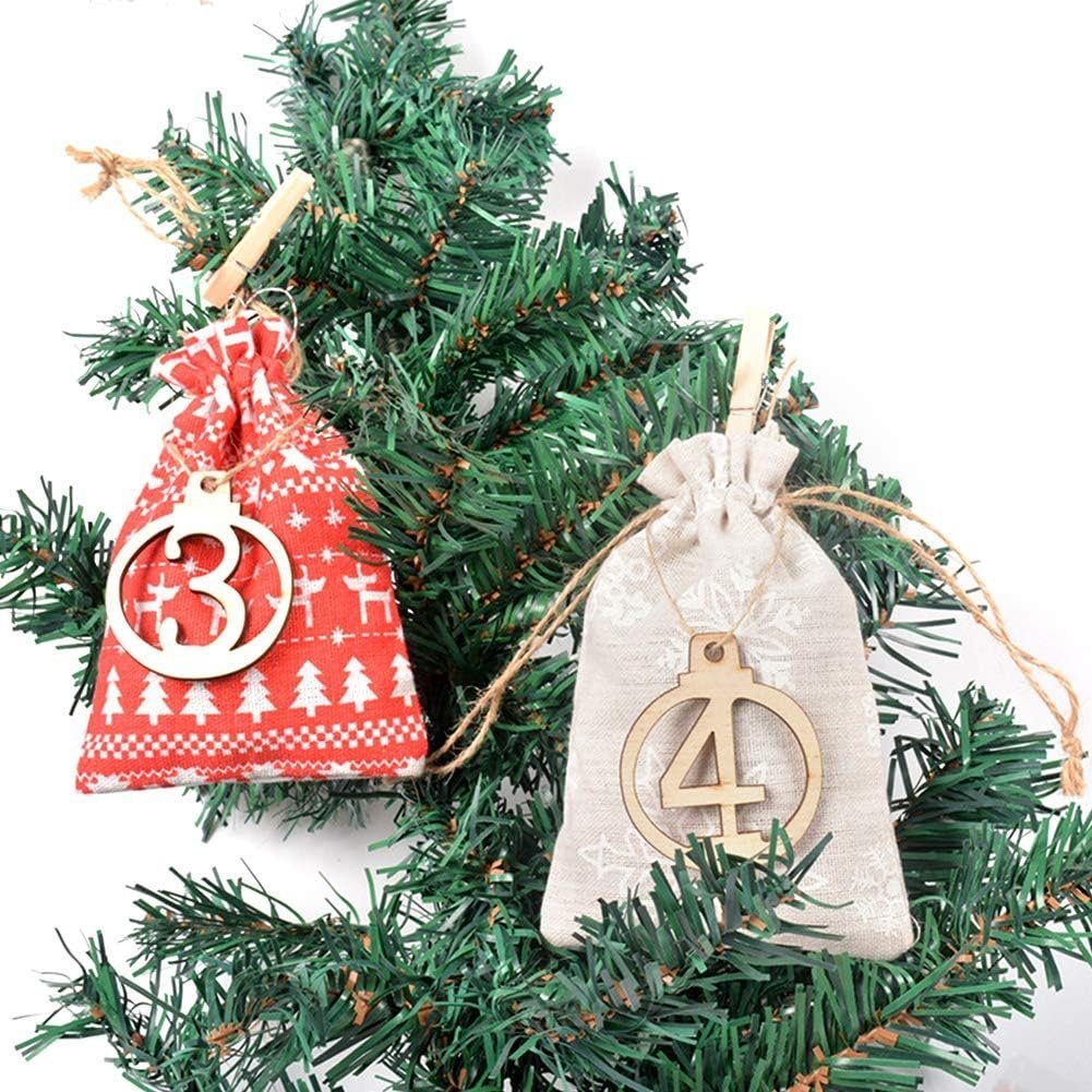 autolock 24-teilige Weihnachts-Adventskalender, (24-tlg) Befüllbarer Adventskalender Geschenktüte