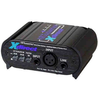 Art Audio ART X-Direct aktive DI-Box Audio-Adapter XLR zu XLR, 6,35-mm-Klinke