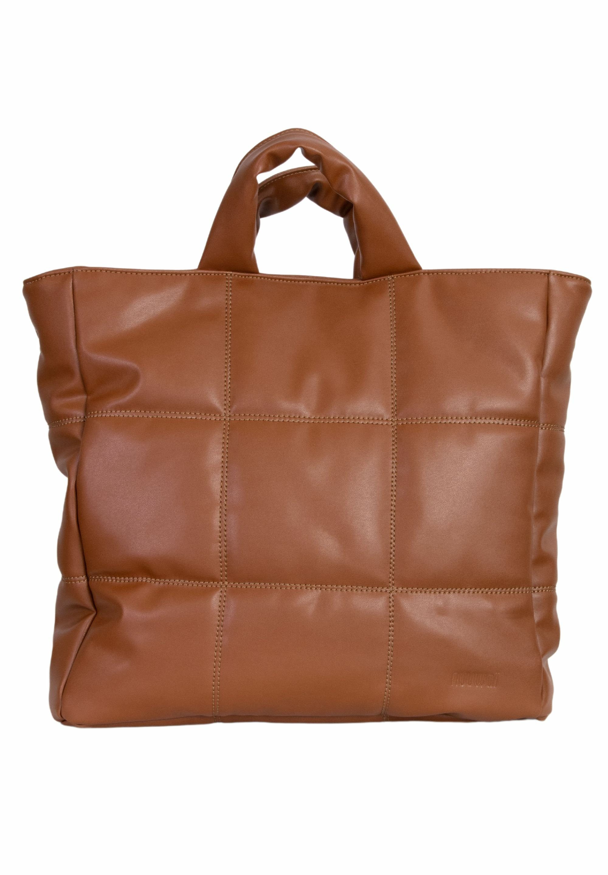 LINN, nuuwai bio-basierte nachhaltig, caramel fair Lederalternative Handtasche brown &