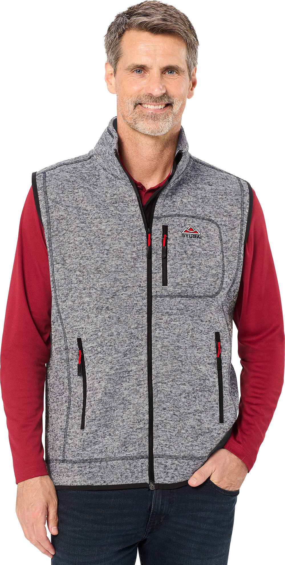 Stubai Fleeceweste bequeme und atmungsaktive Strickfleece-Weste