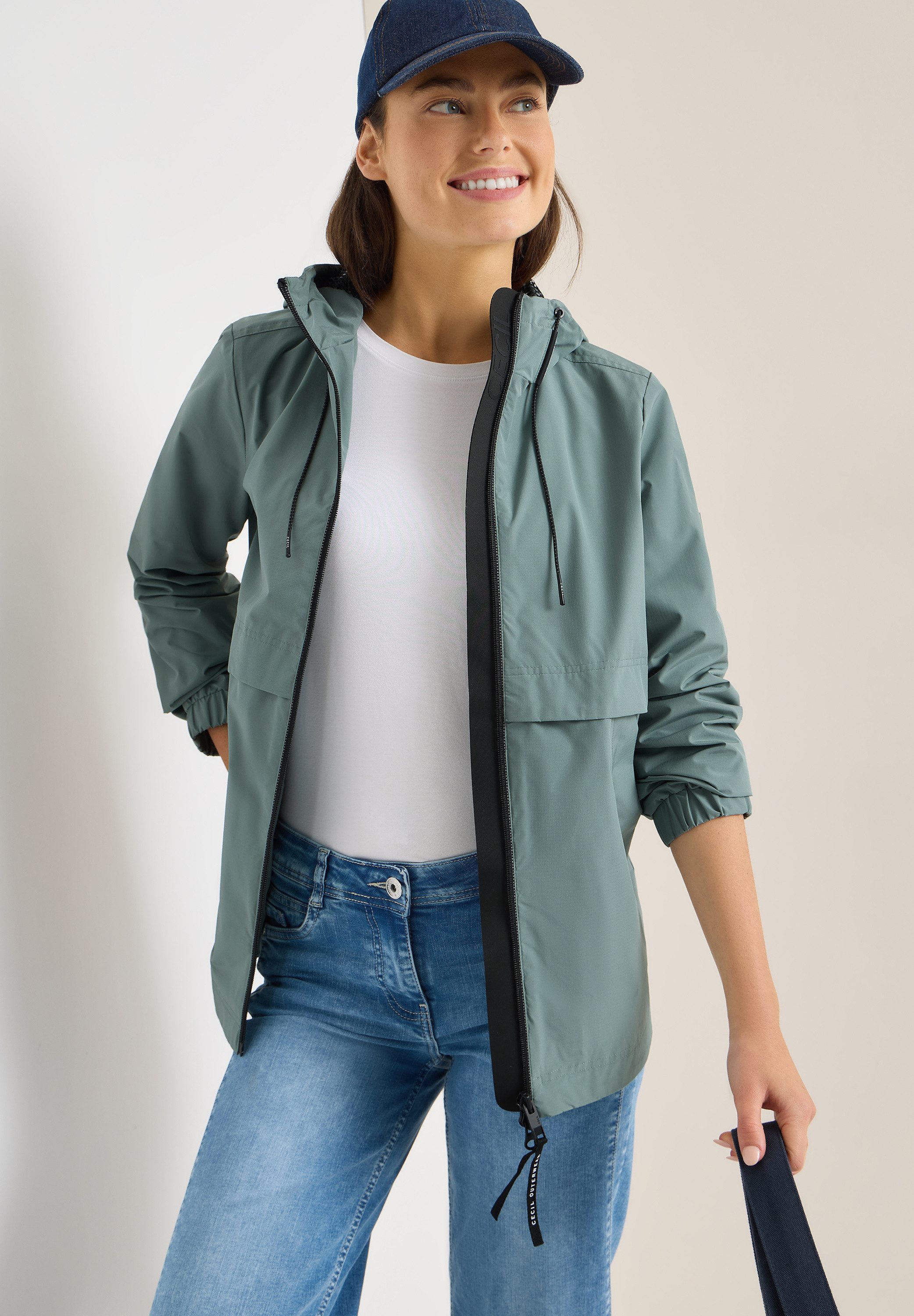 CECIL Windbreaker sportive A-Linie, mit Kapuze günstig online kaufen