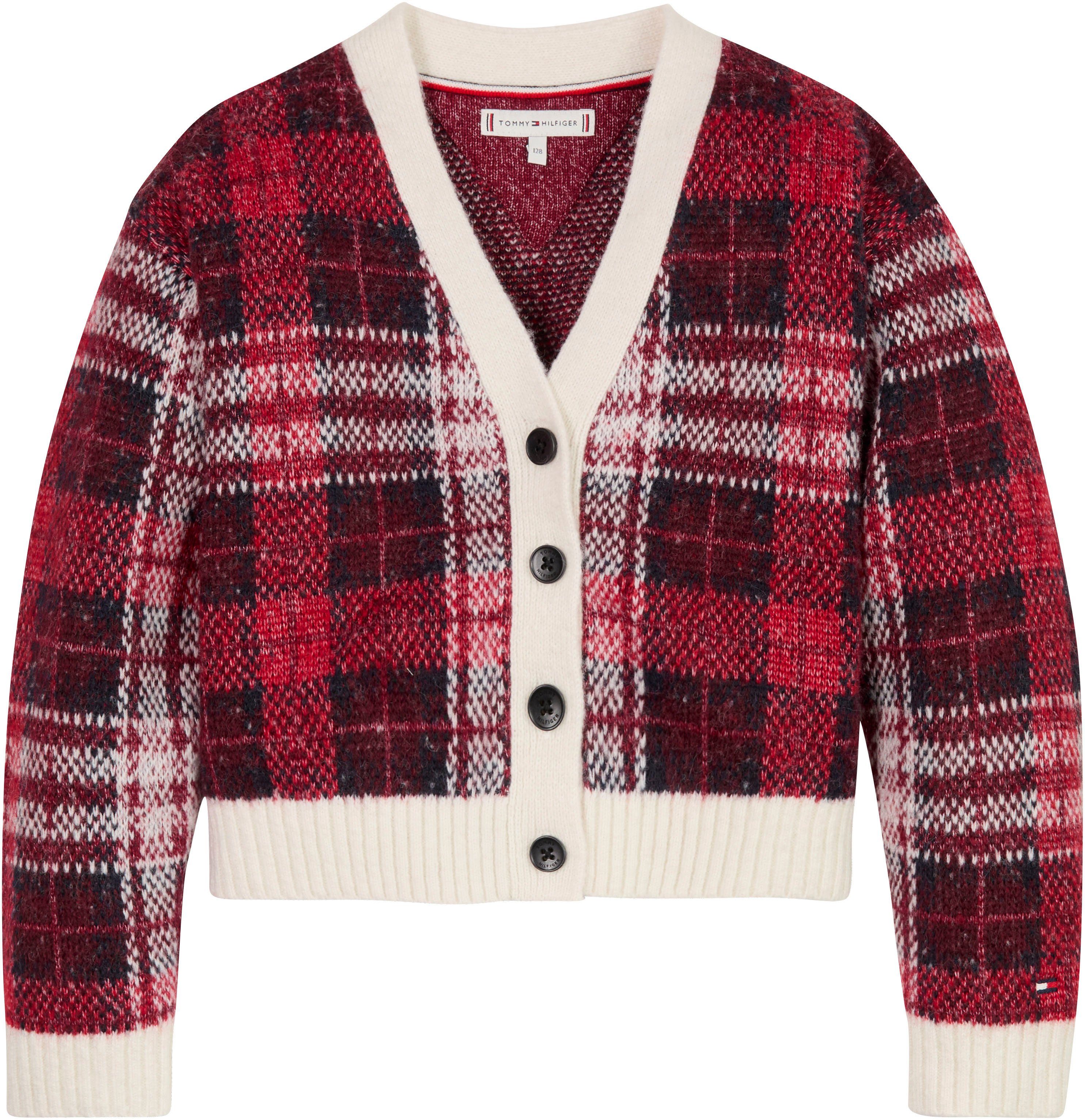 Tommy Hilfiger Strickjacke TOMMY TARTAN CARDIGAN