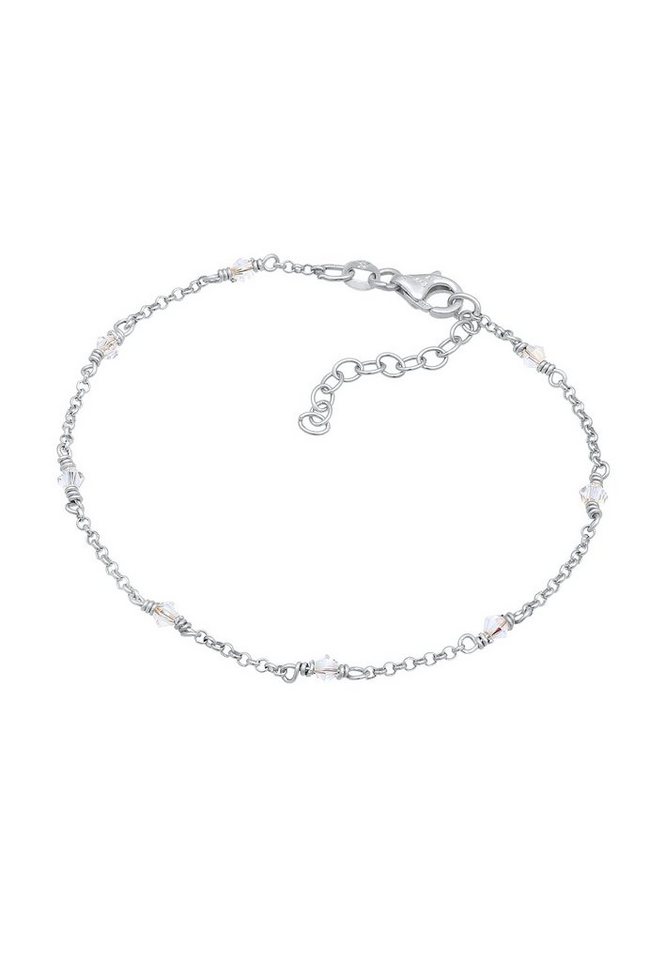 Elli Armband Klassiker Elegant Kristalle 925 Silber, Elegant, glamouröse,  aus glänzendem Silber 925