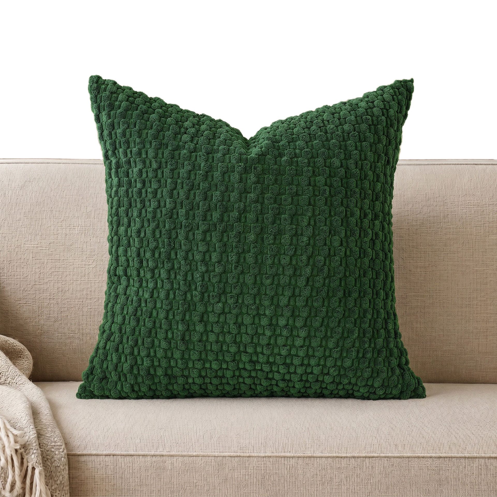 Kaket Kissenhülle 2 Stück, Quadratisch, für Wohnzimmer Schlafzimmer Bett Sofa Deko, (2 Stück)