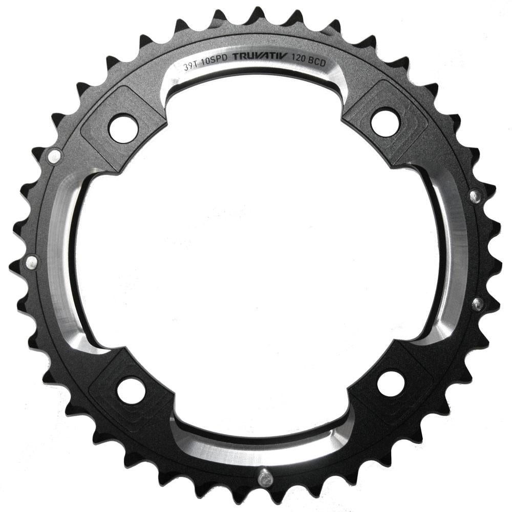 Truvativ Kettenschaltung Truvativ MTB Kettenblatt 39 Zähne 120mm Lochkreis 2x10 BB30 Alu 7075-T
