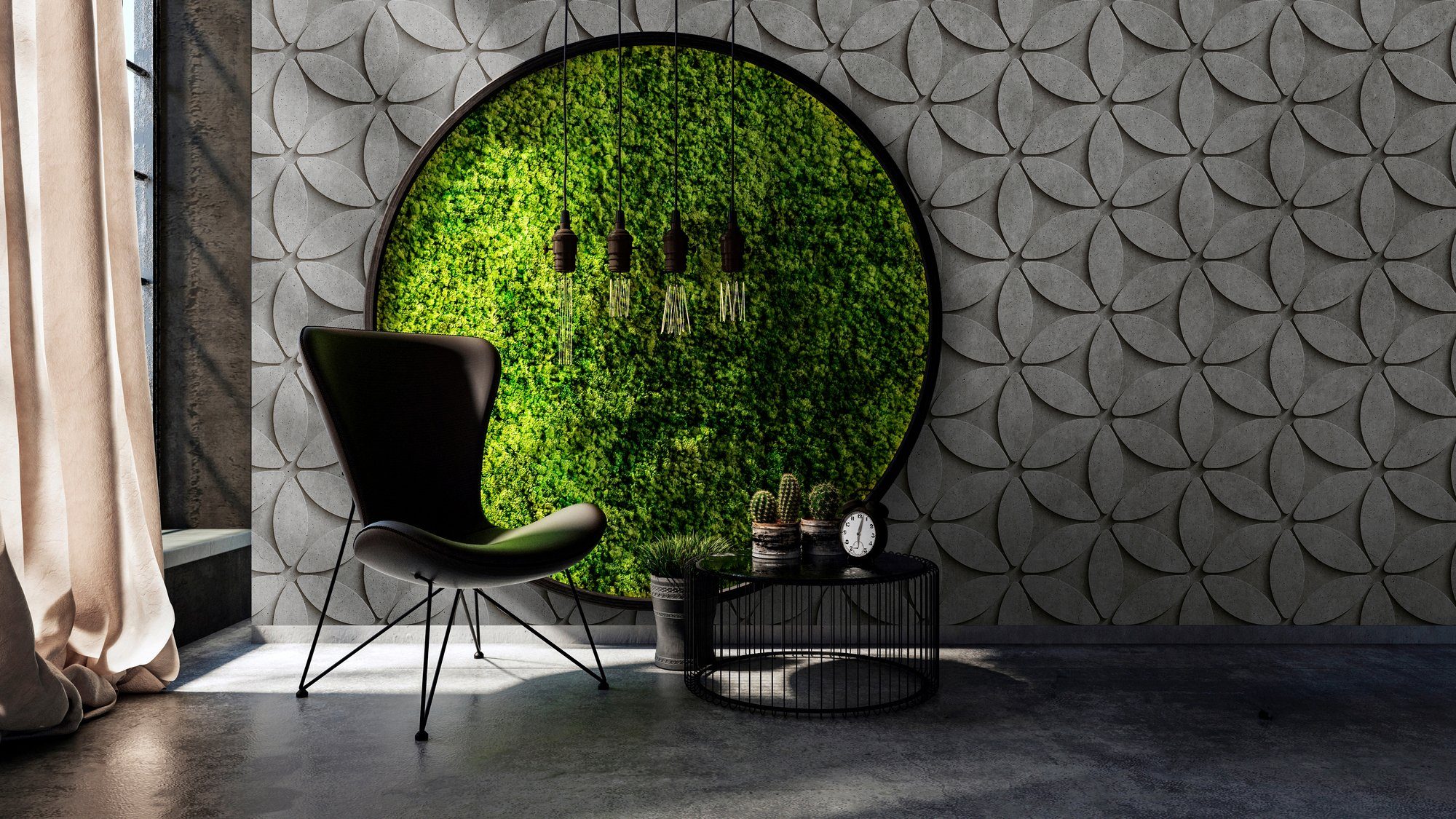 Walls Vlies, (5 1, Fototapete glatt, Tile by Patel Wand, walls St), Schräge living