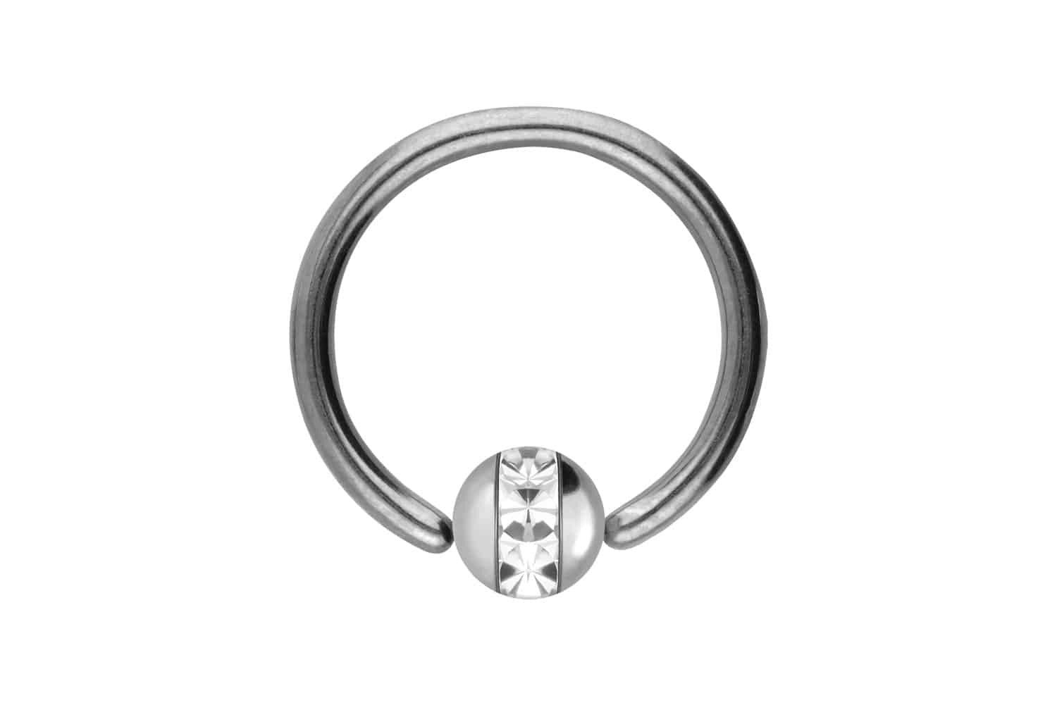 Nasenpiercing Titan Klemmkugelring EPOXY-RING-KUGEL