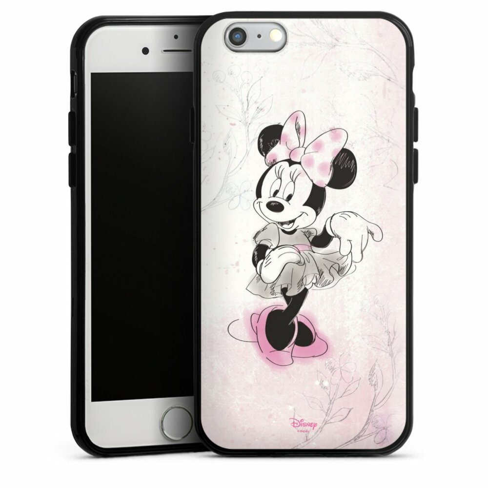 DeinDesign Handyhülle Minnie Mouse Disney Vintage Minnie Watercolor, Apple iPhone 6s Silikon Hülle Bumper Case Handy Schutzhülle