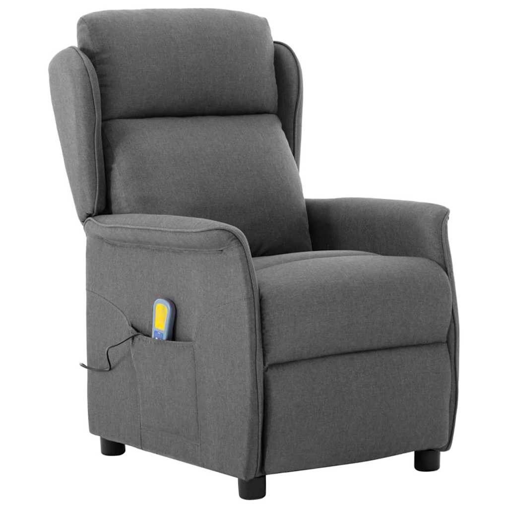 vidaXL Massagesessel Massagesessel mit Kissen Hellgrau günstig online kaufen