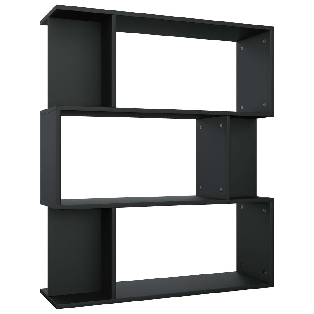 vidaXL Bücherregal Bücherregal/Raumteiler Schwarz 80x24x96 cm günstig online kaufen