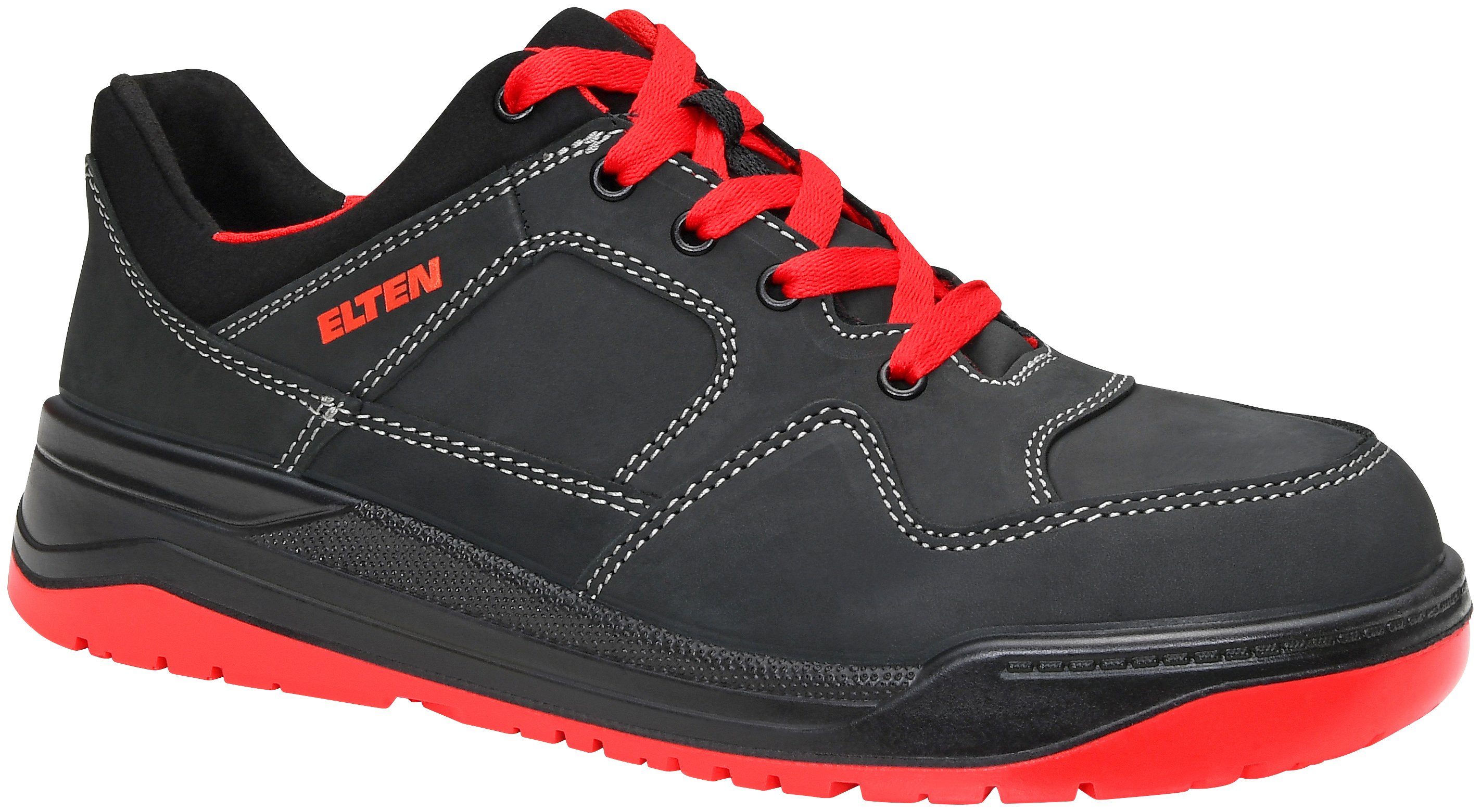 Elten Maverick red Sicherheitsschuh low S3 black