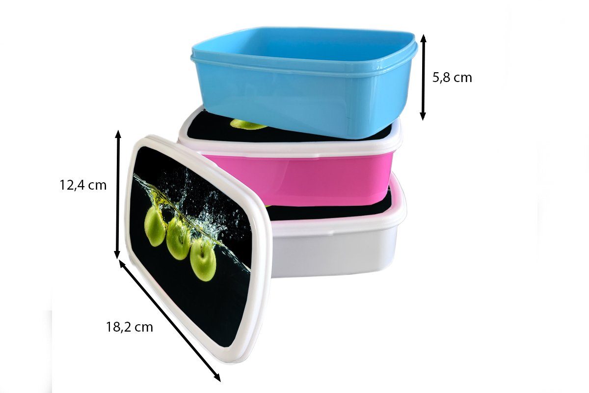 - Schwarz Kunststoff Brotdose Wasser Brotbox Obst Lunchbox - - - MuchoWow Äpfel (2-tlg), Grün, Mädchen, Snackbox, Kinder, rosa für Kunststoff, Erwachsene,