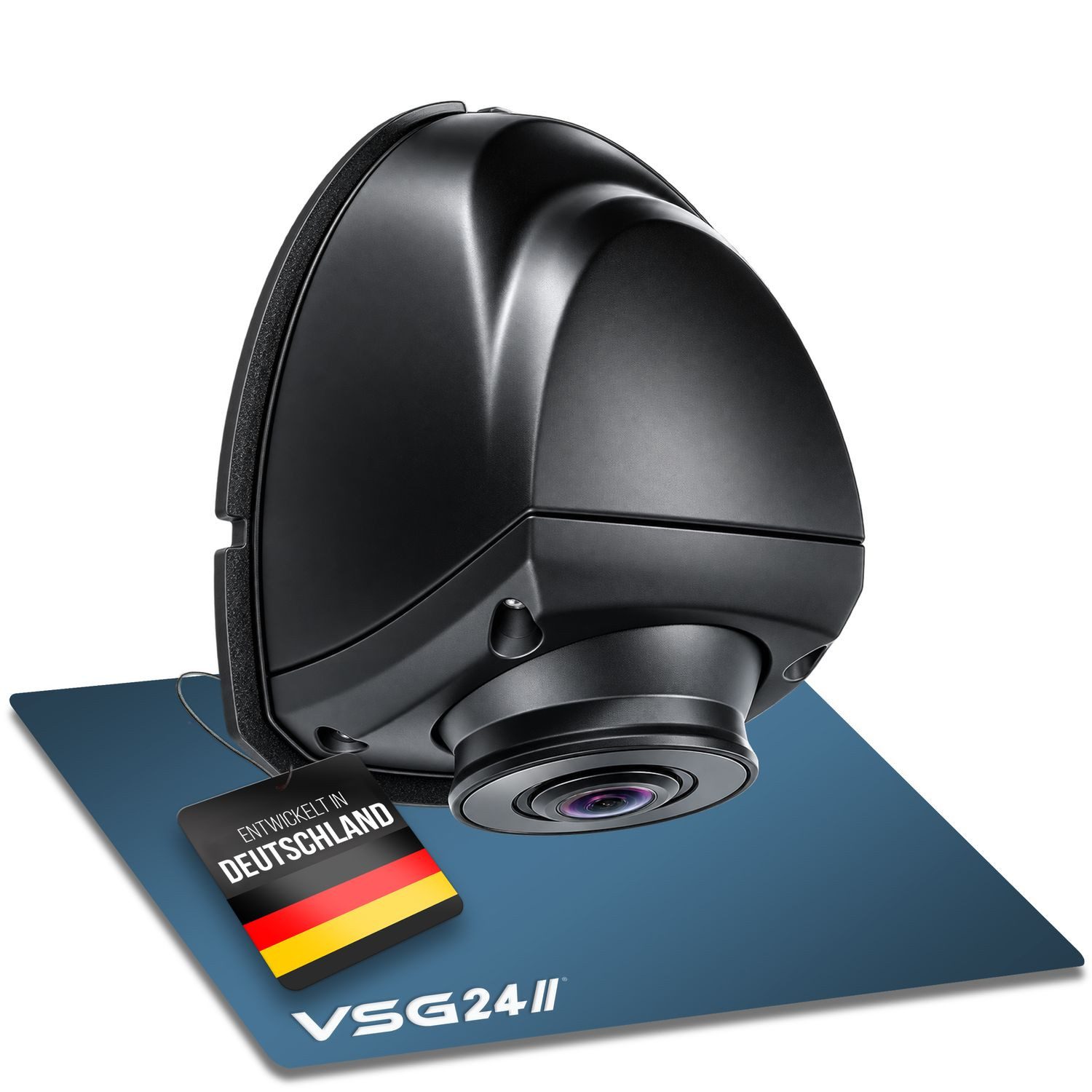 VSG24 Rückfahrkamera ASSISTENT HD Seitenblickkamera für LKW& Wohnmobile 150° Rückfahrkamera (Nachtsicht, Wetterfest IP67, 150° Blickwinkel, inkl. Adapter, 12-24V)