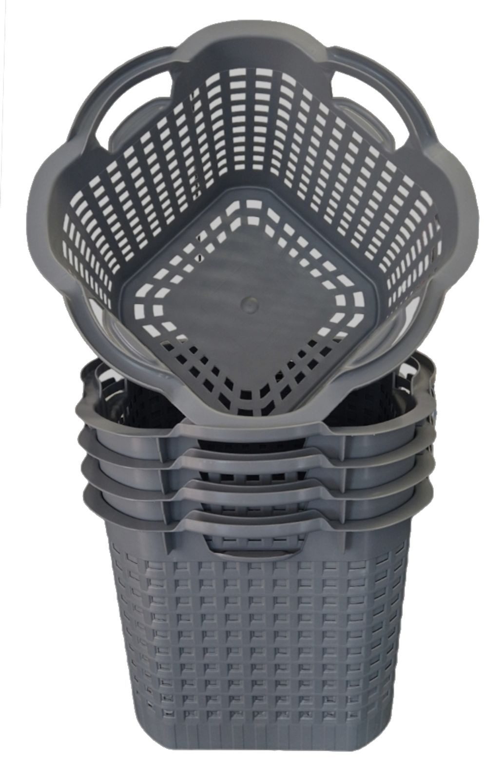 BURI Wäschekorb BURI Wäschekorb Set Universalkorb vers. Farben Stapelkörbe Gartenkörbe (5 St) – Bild 2 von 2
