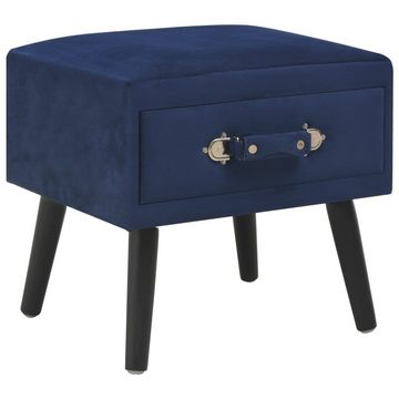 furnicato Nachttisch Nachttische 2 Stk. Blau 40 x 35 x 40 cm Samt