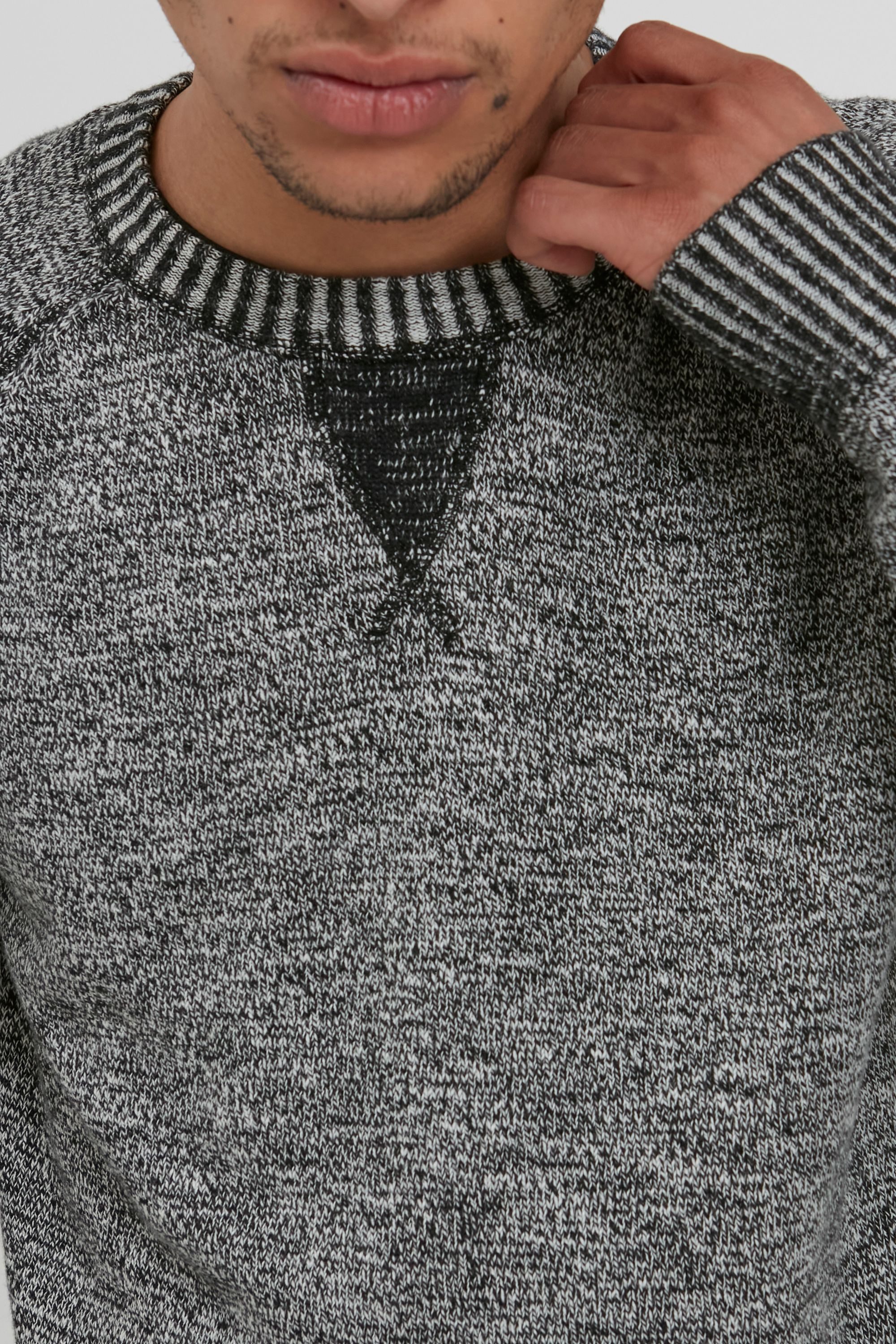 !Solid Strickpullover SDThian Strickpulli mit farblich abgesetzten Ziernähten