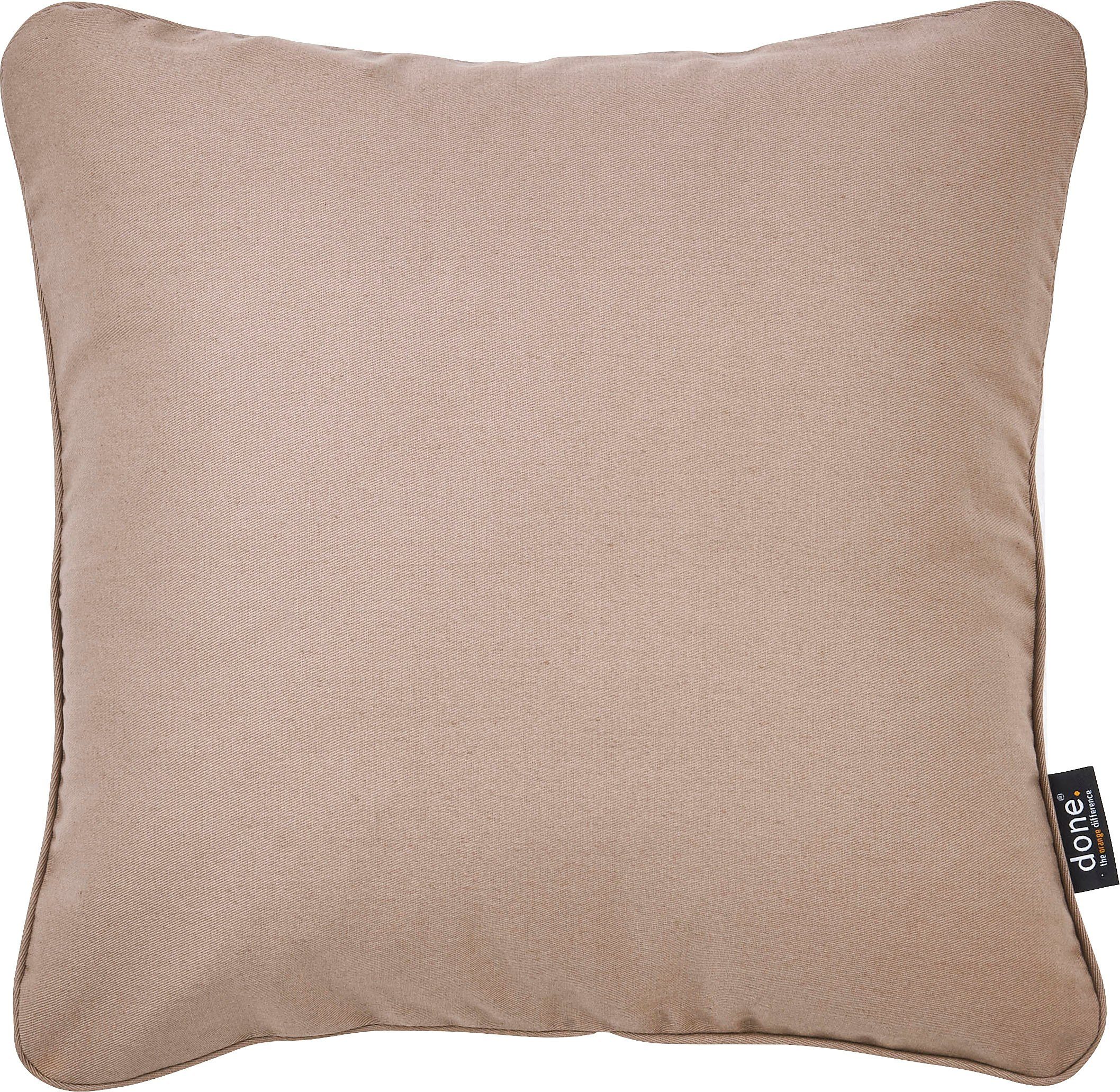 done.® Dekokissen Uni, unifarben, Reißverschluss, Kissenhüle ohne Füllung, 1 Stück