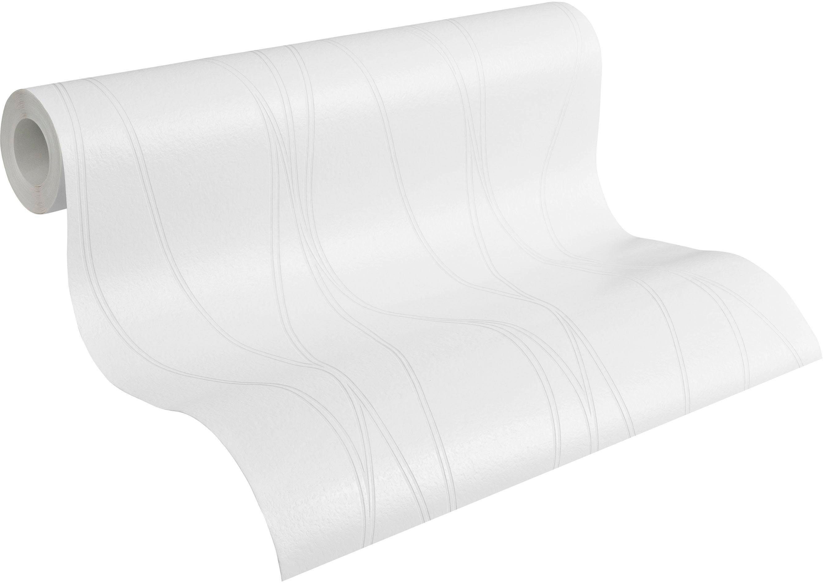 A.S. Création Vliestapete Meistervlies, strukturiert, Streifen, gestreift, mehrfarbig, Struktur Tapete Streifen Überstreichbar Tapeten Wohnzimmer Flur Design