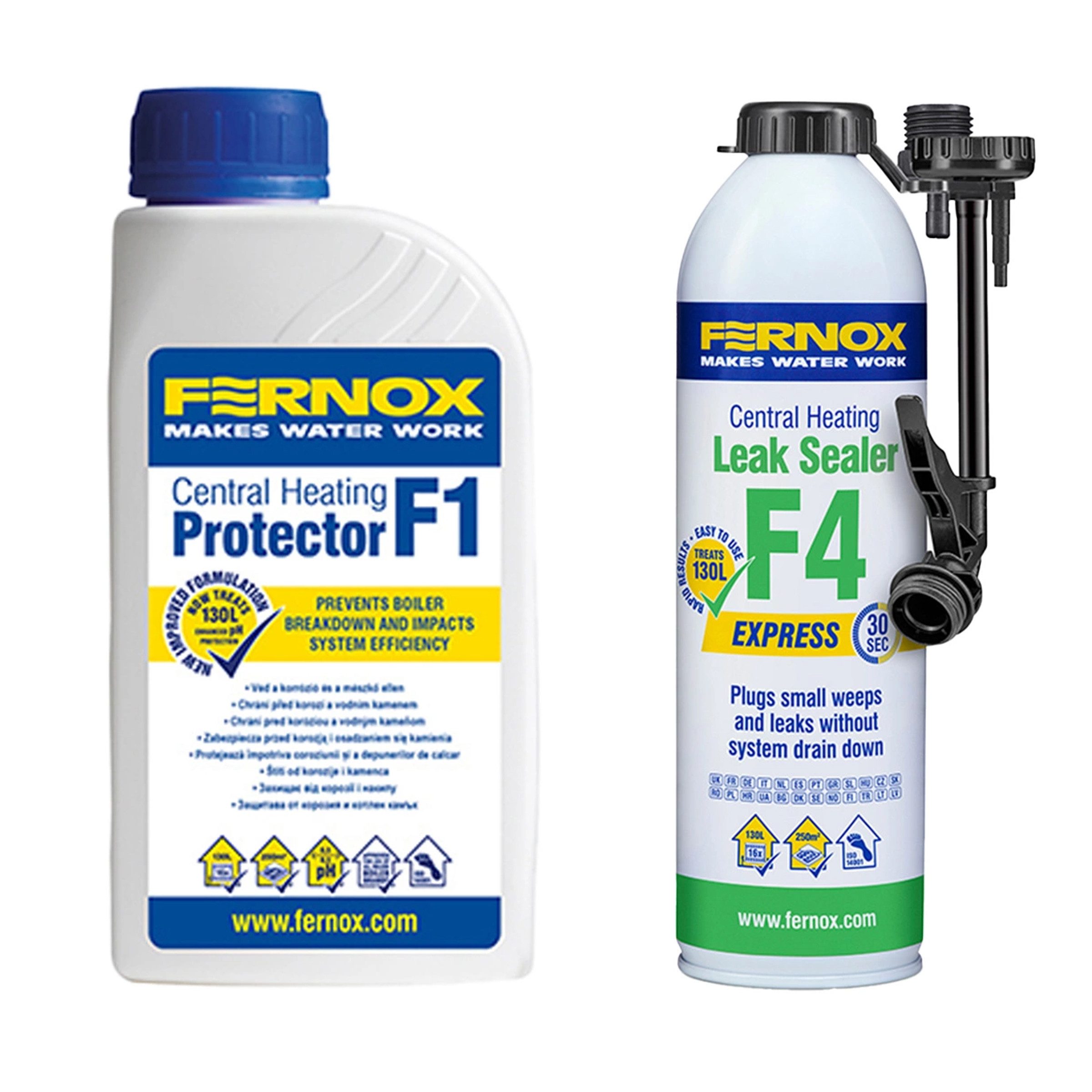 Bandloo Dichtungskitt set Fernox F4+F1 – Set zur Abdichtung und zum Schutz von Heizsystemen, (2-tlg)