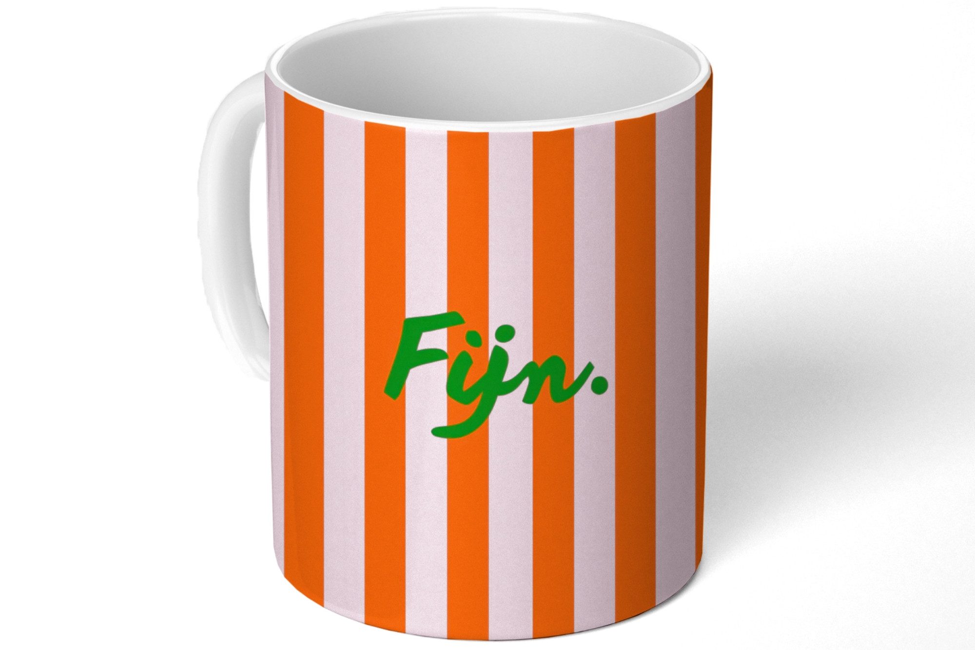 MuchoWow Tasse Muster - Orange - Fein