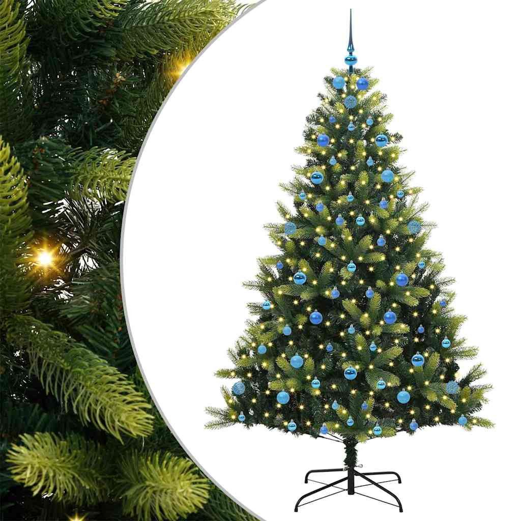 vidaXL LED Baum Künstlicher Klapp-Weihnachtsbaum mit 300 LEDs Grün 210 cm
