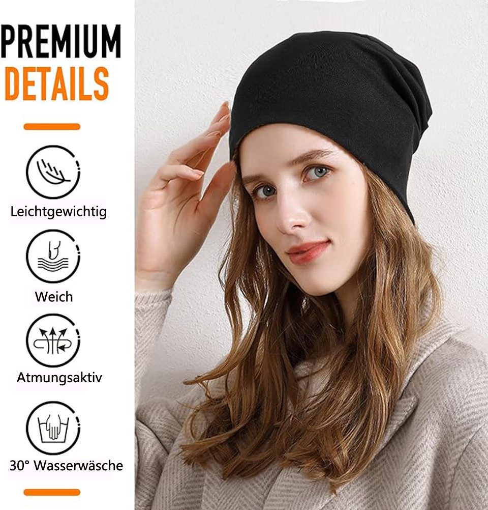 Coonoor Beanie Mütze Damen Herren, Slouch Beanie Mütze, Weich Dünne Mütze (1-St) für Jugendliche u. Erwachsene für alle Jahreszeiten geeignet