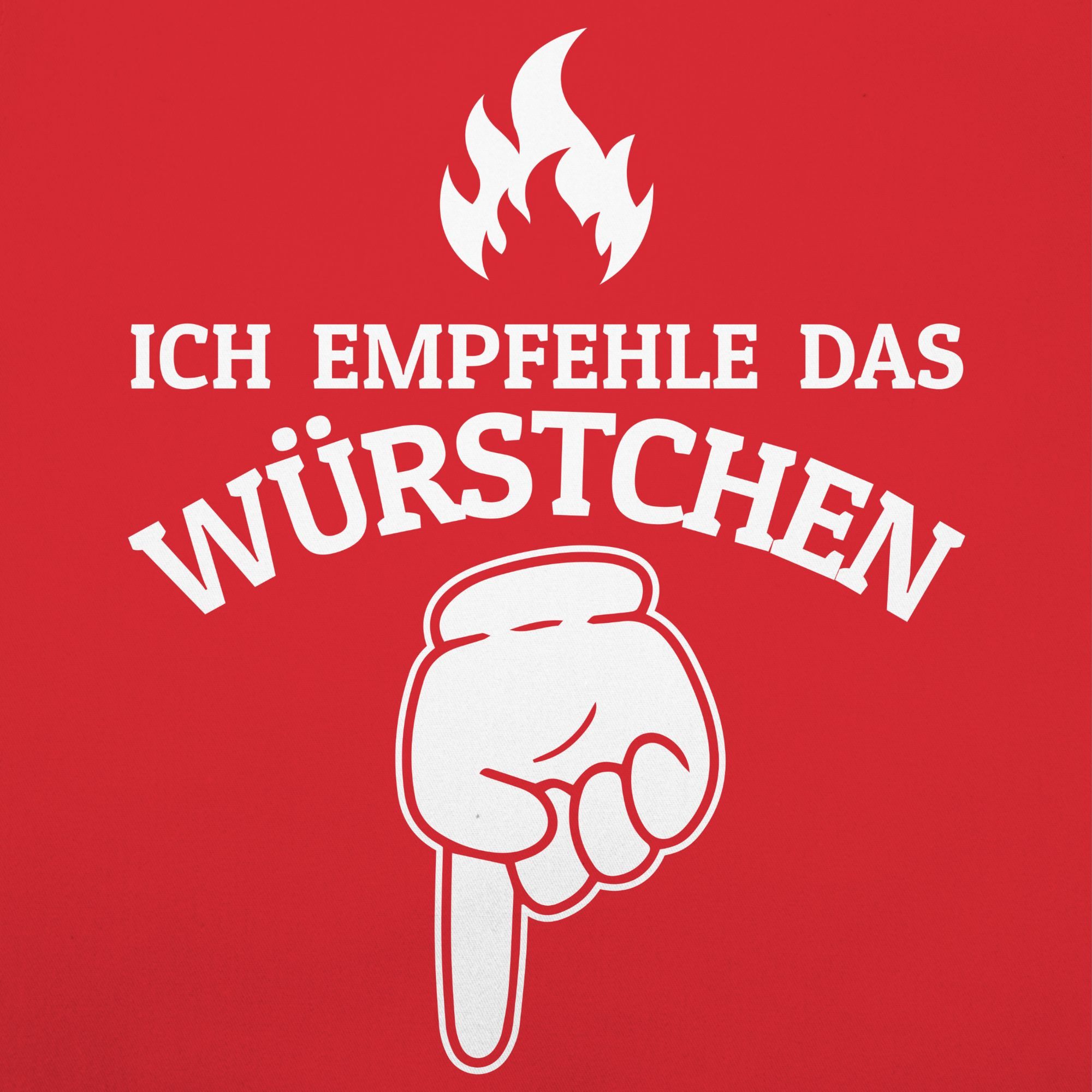Shirtracer Kochschürze Ich empfehle das Würstchen günstig online kaufen