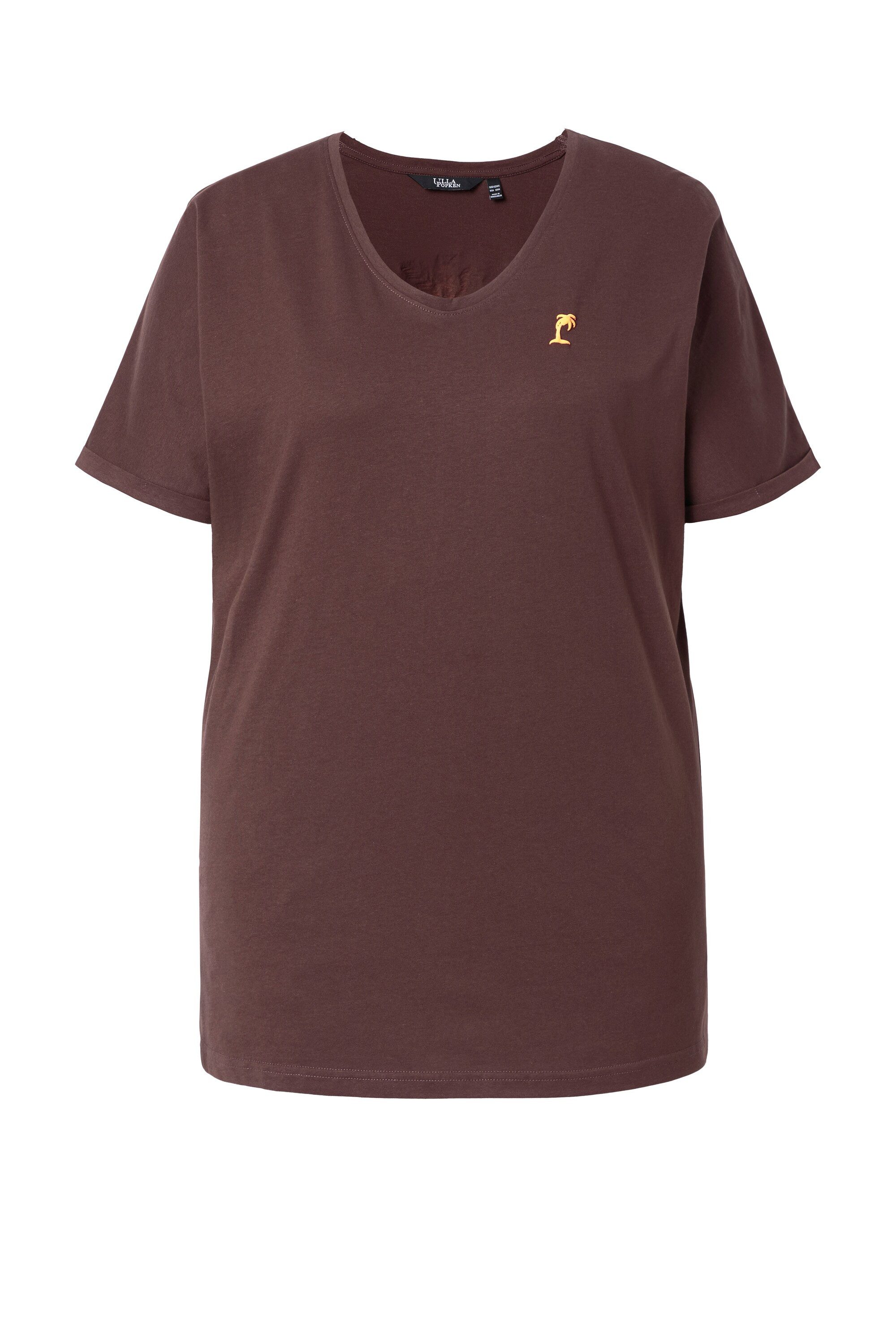 T-Shirt T-Shirt Rückenmotiv Oversized Rundhals Halbarm