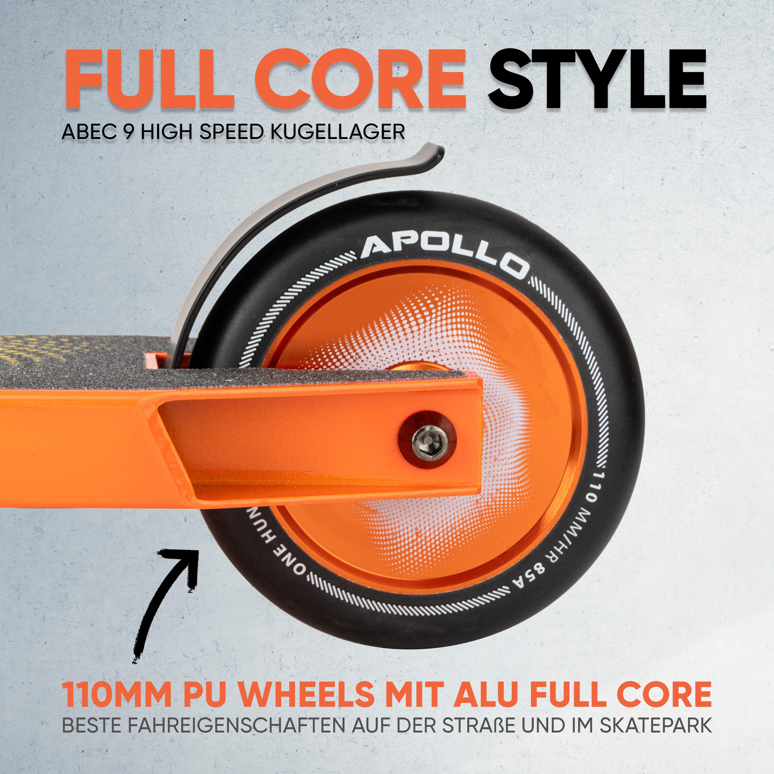 Apollo Stuntscooter Eagle, eloxierter Profi Stuntroller für Kinder & Erwachsene, aus robustem HQ Aluminium, leicht & stabil, bis 100 kg belastbar
