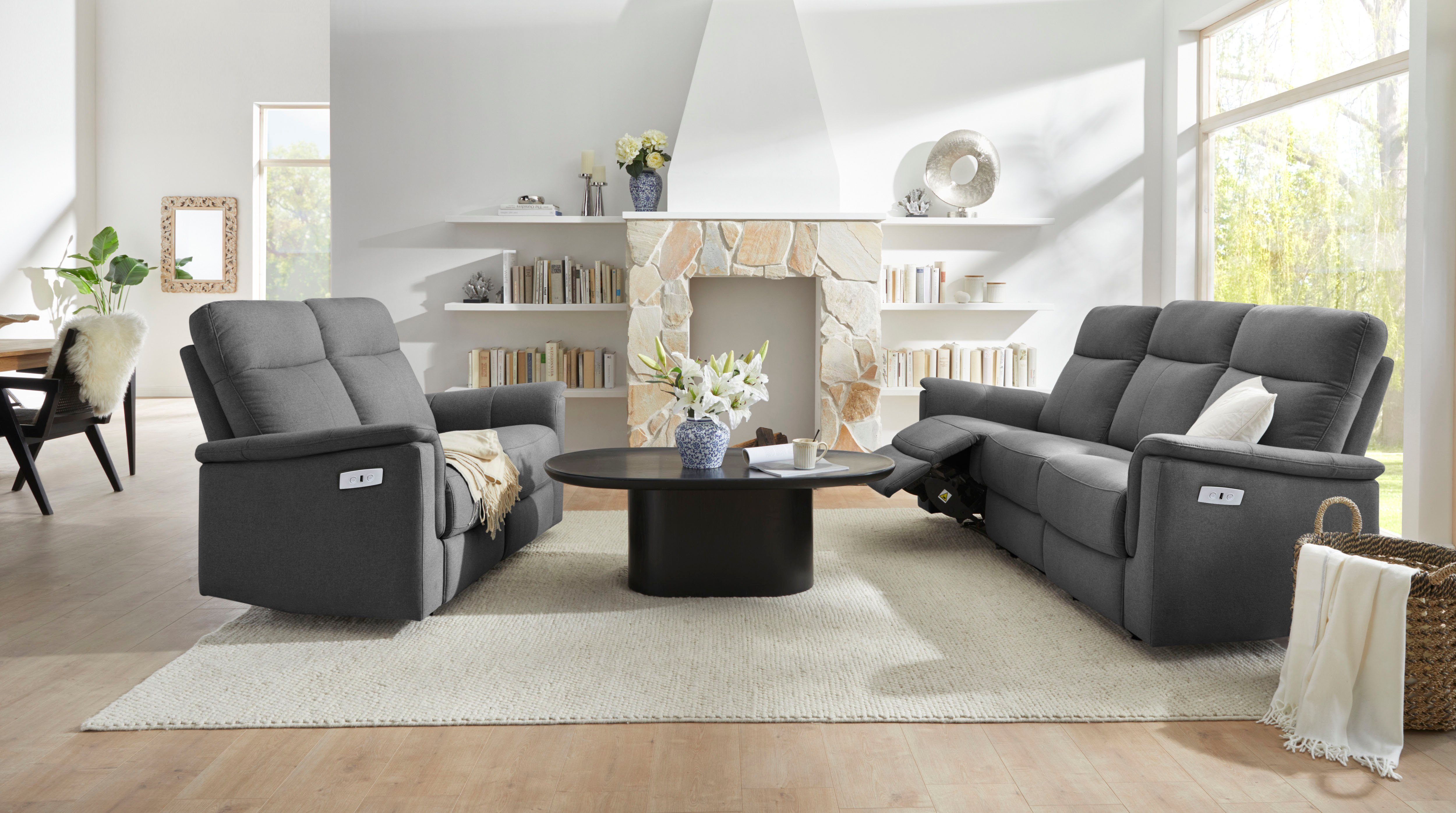 Home affaire 2-Sitzer "Southbrook" mit manueller und elektrischer Relaxfunk günstig online kaufen