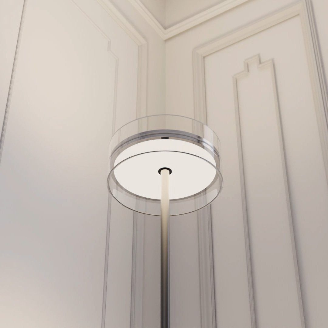 Neona LED Stehlampe THEIA Schwarz / Chrom, LED fest integriert, Warmweiß