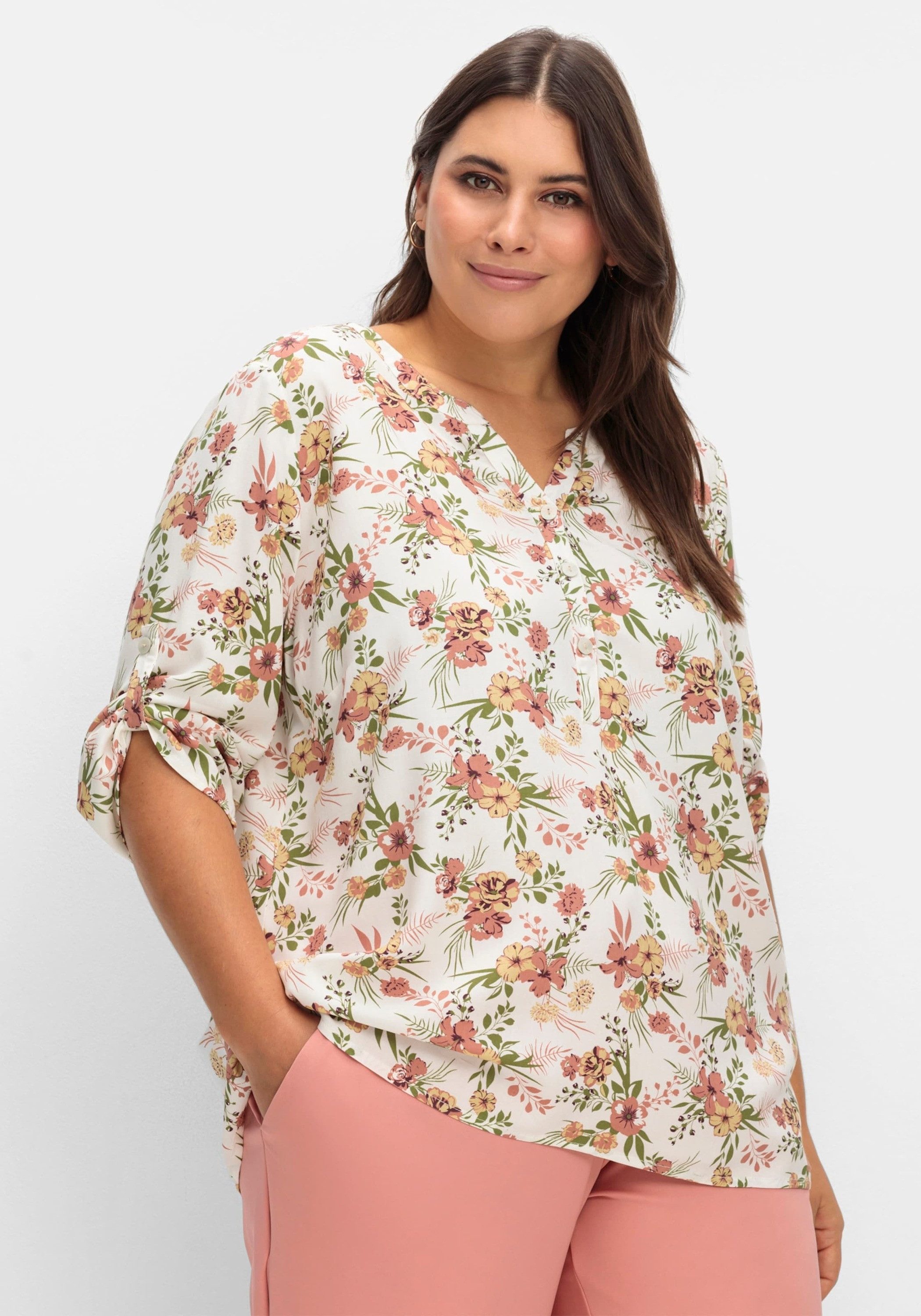 Klassische Bluse Bluse 3/4-Arm