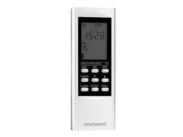 smartwares Funksteckdose, bis zu 6 Empfänger, SmartHome Funk Set 2x Steckdose & 16 Kanal Timer Fernbedienung Indoor