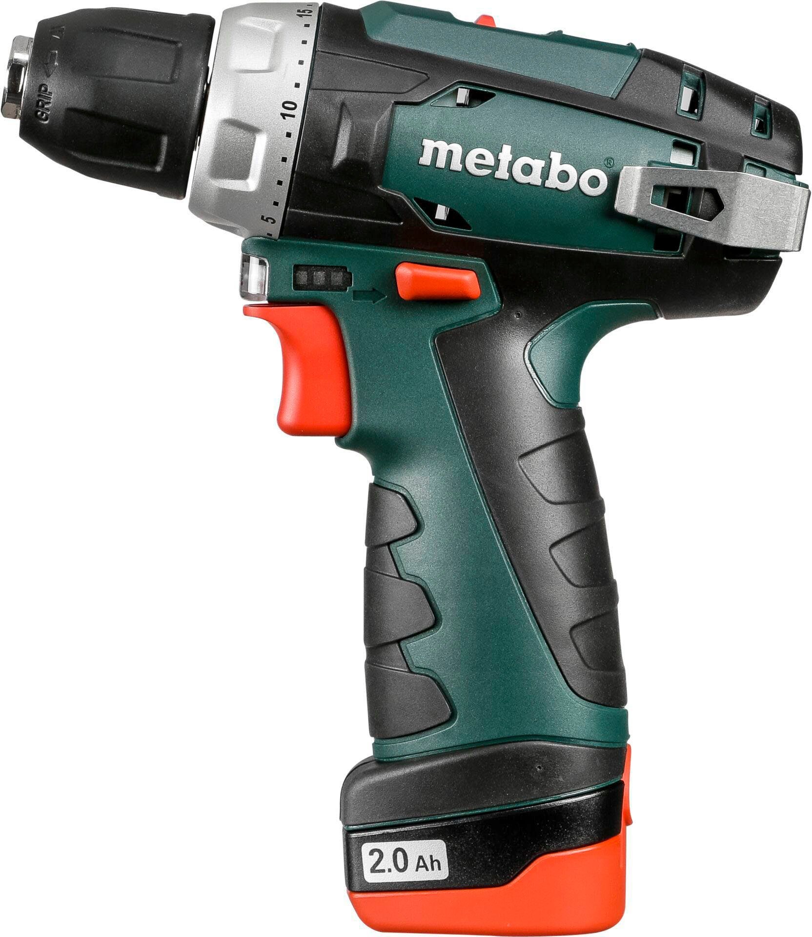 metabo Set, Ladegerät PowerMaxx und Akku Basic Akku-Bohrschrauber inkl.