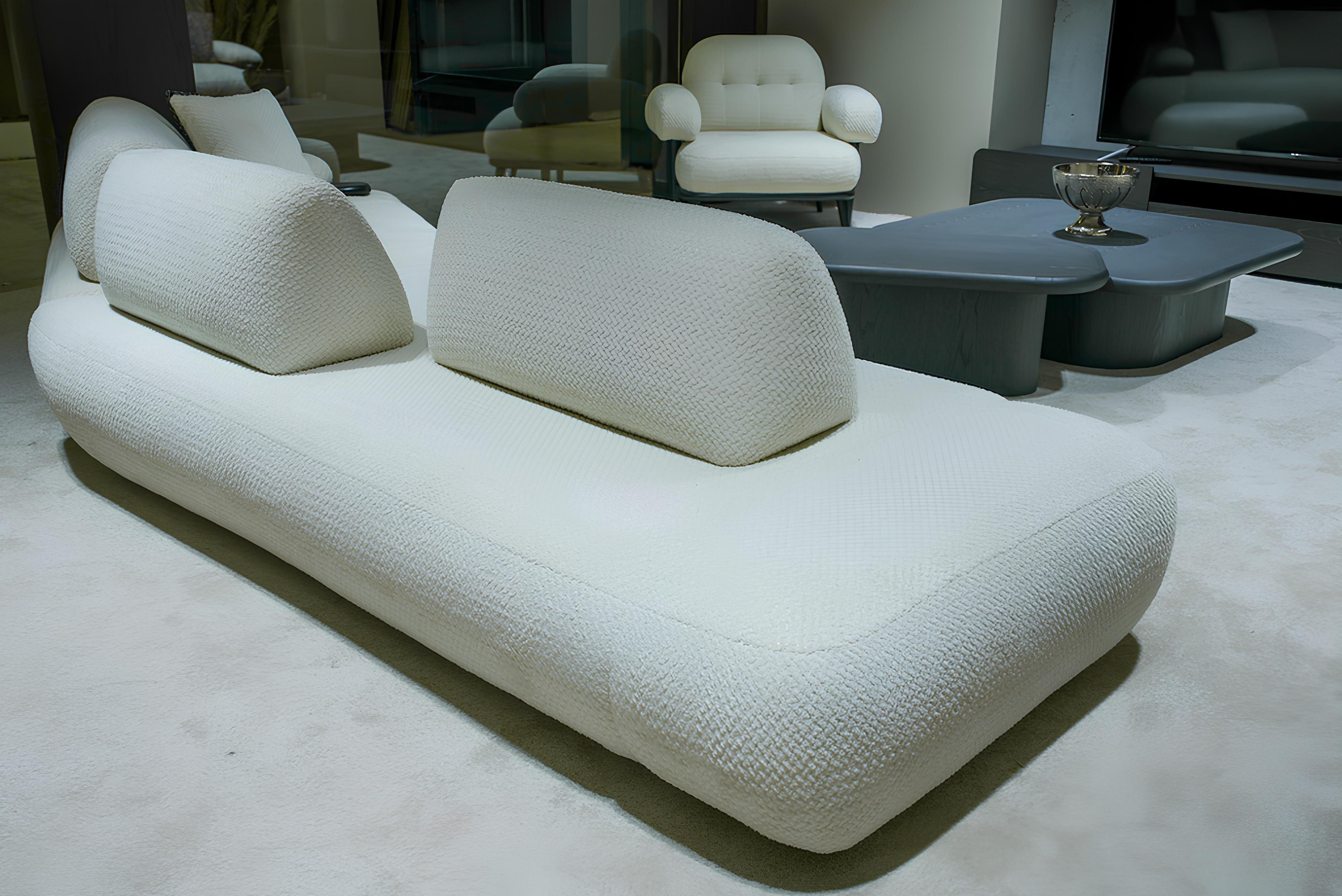 JVmoebel Sitzgruppe Wohnzimmer-Set 5+1 Sitze Farbe: Weiß Modernes Design Lounge-Sofa, (3-tlg)