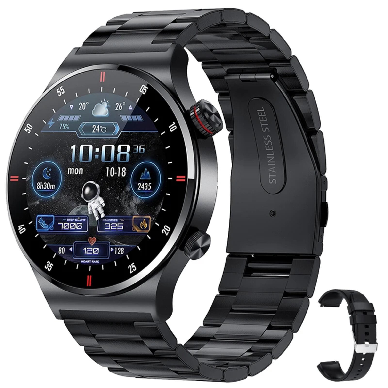 HS Männer Bluetooth Anruf Schlaf Überwachung mehrere Sport wasserdichte Smartwatch