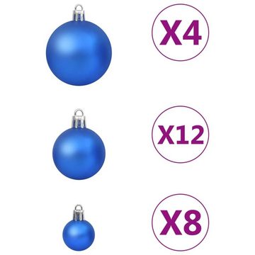 furnicato Weihnachtsbaumkugel 100-tlg. Weihnachtskugel-Set Blau