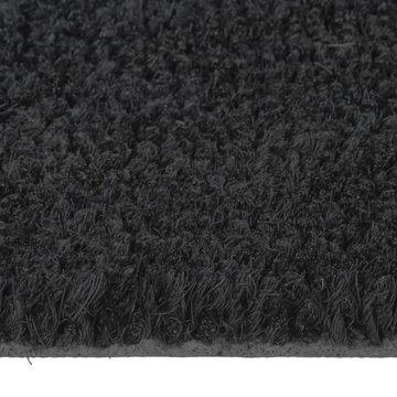 Fußmatte Fußmatte Schwarz Halbrund 50x80 cm Kokosfaser Getuftet, vidaXL, Andere