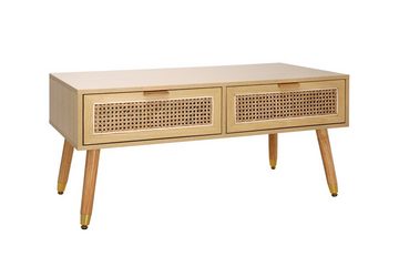 riess-ambiente Couchtisch VIENNA 100cm natur (Einzelartikel, 1-St), Wohnzimmer · MDF · Metall · Wiener Geflecht · Retro Design