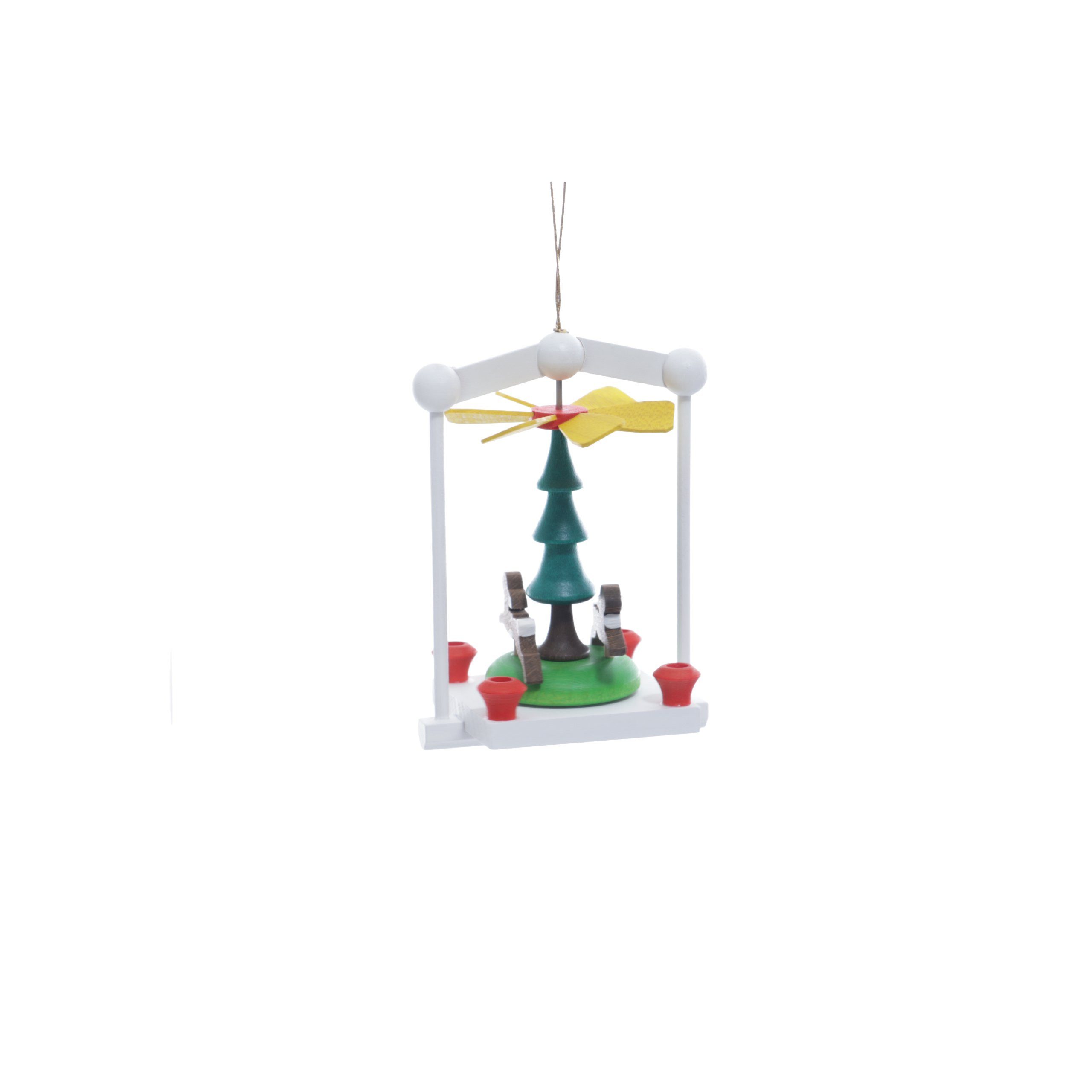 Christbaumschmuck Holzdekoration Miniatur Hängepyramide HxBxT 8,5x6x4,5cm NEU