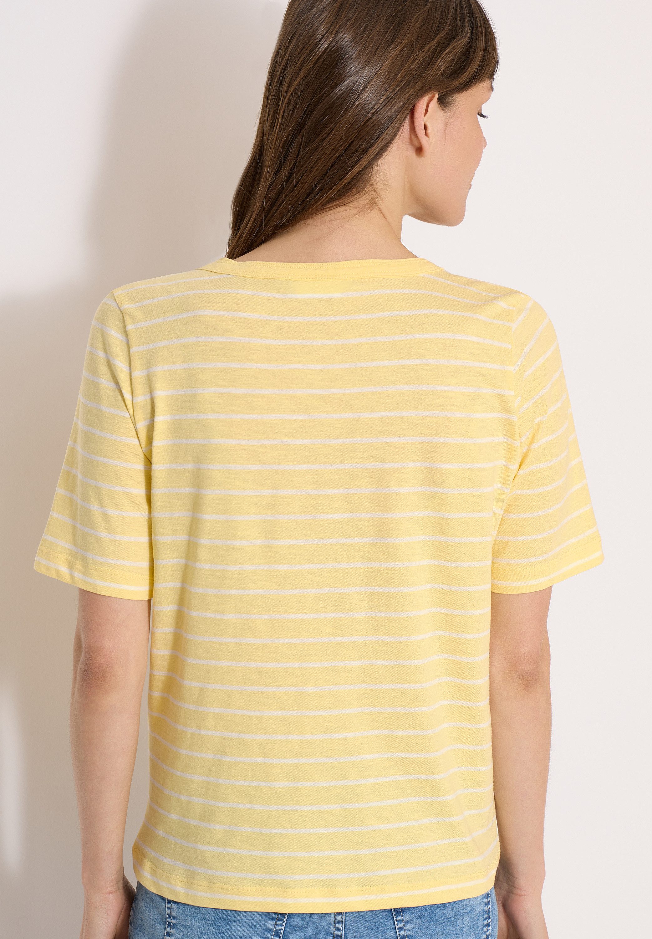 CECIL Kurzarmshirt Sommershirt mit Streifen