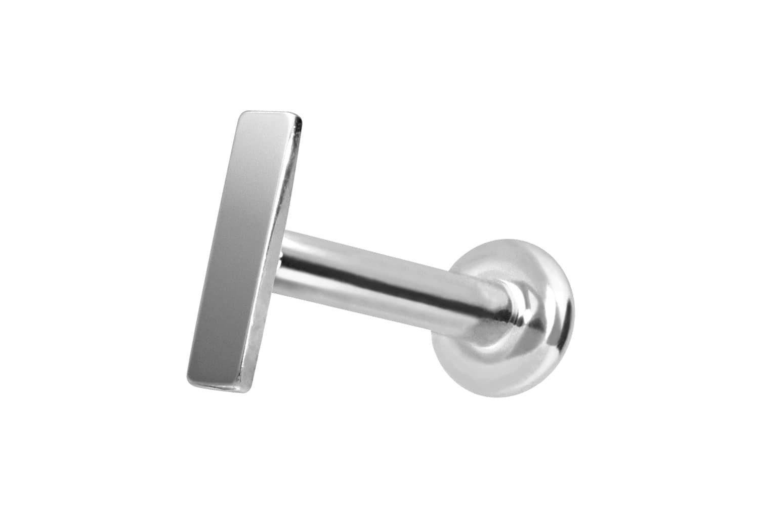 PIERCINGLINE Piercing-Set 14 Karat Gold Labret mit Innengewinde BALKEN (Labrets, 1-tlg)